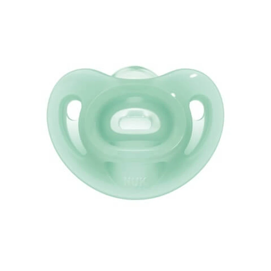 Sucette en silicone NUK Sensitive 0-6m de différentes couleurs - verte