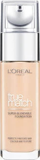 LOREAL True Match Super Blendable Foundation - Maquillaje Líquido Hidratante 30ml 3R Rose Beige