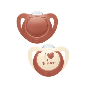 NUK For Nature Silikon-Schnuller 0-6m 2 Stück 10.730.762 - Rot