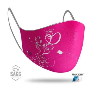 SAGG Masque en tissu pour femmes Fleurs roses