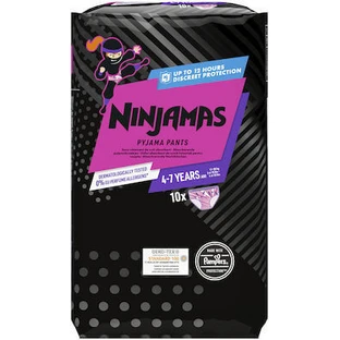 PAMPERS Ninjamas Pyjama Pantalon pour filles 4-7 ans (17-30kg) 10 pièces