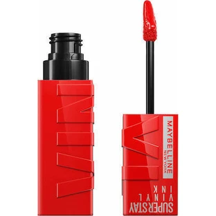 MAYBELLINE Super Stay Ink Crayón Líquido con Acabado Vinílico para Labios con Color Intenso 25 Red-Hot 4.2gr