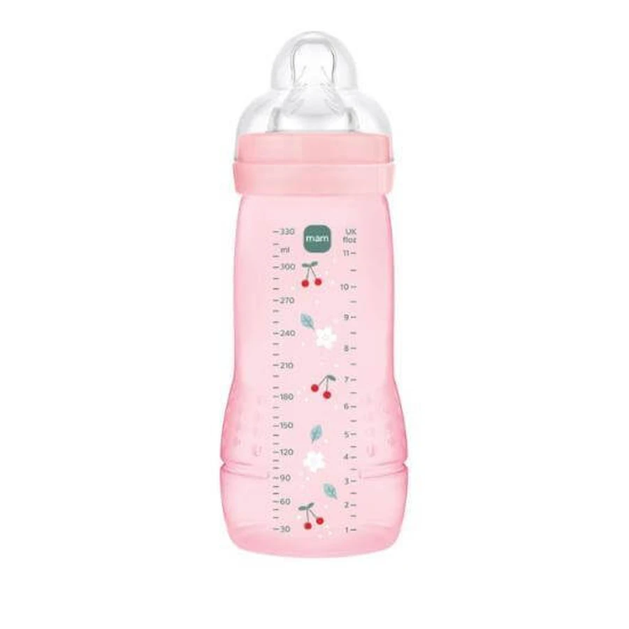 MAM Babyflasche Kunststoff Easy Active Silikon Nippel 4+ Monate 330ml 361SGc