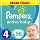 PAMPERS Pañales Active Baby No.4 9-14Kgr 58 piezas Maxi Pack