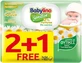 BABYLINO Sensitive Hypoallergene Baby-Feuchttücher ohne Alkohol &amp; Duft, mit Kamille ( 3 Packungen à 54 Stück ) 162 Stück