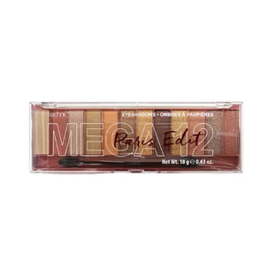 TECHNIC Paleta de sombras de ojos con pigmentos prensados en 12 tonos París