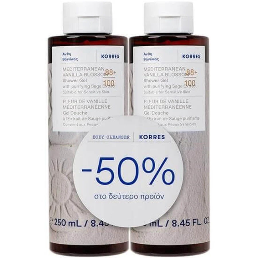 KORRES Vanilla Blossom Shower Gel 250ml (-50% on the second product)