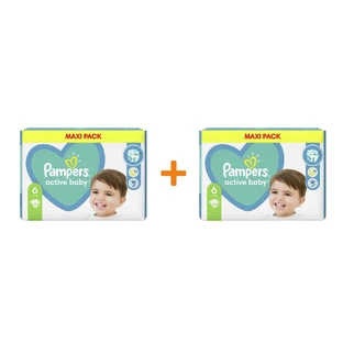 PAMPERS Pañales Active Baby No.6 13-18Kgr 88 piezas Maxi Pack (2 Paquetes de 44 piezas)