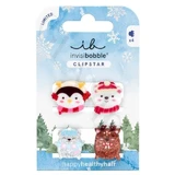 AMBITAS Invisibobble Kids Clipstar Cozy Snowy Friend 4 Pieces