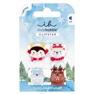 AMBITAS Invisibobble Kids Clipstar Knus Sneeuwvriendje 4 Stuks