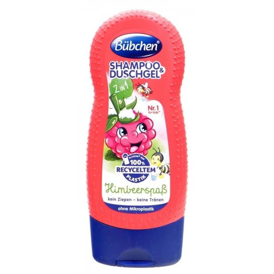 BUEBCHEN Kinder Shampoo & Duschgel 2 in 1 mit Himbeerduft, 230ml