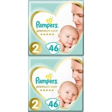 PAMPERS Baby Pañales Premium Care No.2 4-8Kgr 92 Piezas