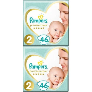 PAMPERS Couches pour bébés Premium Care No.2 4-8Kgr 92 Pieces