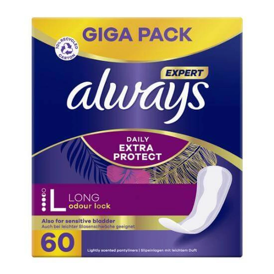 ALWAYS Expert Daily Extra Protect Lang & Inkontinenzeinlagen 60 Stück