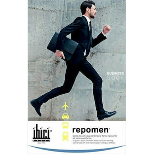SEGRETA Ibici Calcetín Baja Rodilla Hombre Repomen 16/20mmHg Negro