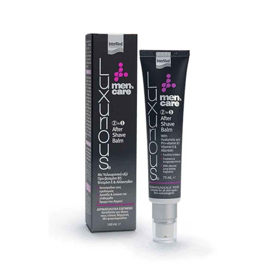 INTERMED Luxe Mannenverzorging 2in1 Aftershave Balsem Hydraterende & Beschermende Aftershave Melk 100ml