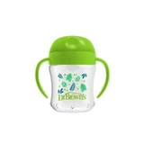 DR. BROWN'S Soft Spout Transition Cup Vaso de aprendizaje con boquilla blanda, tapa y asas 180ml 6+ Meses Varios Colores TC 61001 - Cabbage