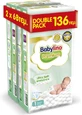 BABYLINO Premium Ultra Soft Paquete Doble Suavidad No1 [2-5Kg] 136 Pañales (2 x 68 Piezas)