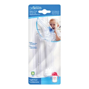 DR. BROWN'S Baby's eerste rietjesbeker vervangingsset vervangend plastic rietje voor beker thermos 270ml TC073