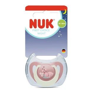 NUK Silicone Fopspeen Eerste Keuze Nacht Voor 18-36 Maanden, Met Etui