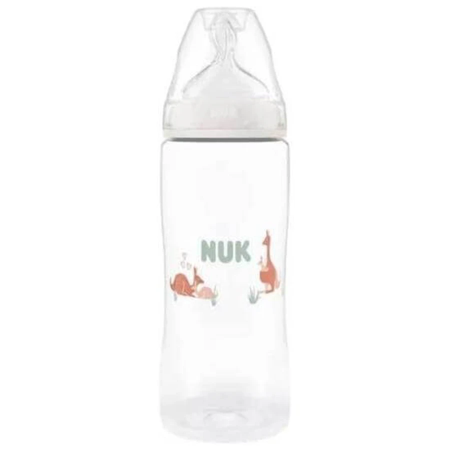 NUK First Choice Plus kunststoffles met temperatuurregeling voor 6+ maanden, 360 ml