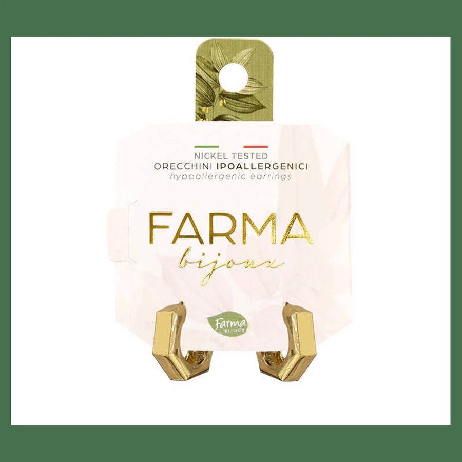 FARMA BIJOUX Hypoallergene Ohrringe Gold Hoops