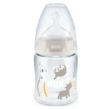 Biberón de silicona NUK First Choice de plástico 0-6m 150ml con indicador de control de temperatura - Gris