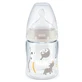 Biberon en silicone NUK First Choice Plastic 0-6m 150ml avec contrôle de la température et indicateur de contrôle de la température - Gris