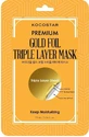 KOCOSTAR Gold Foil Triple Layer Mascarilla Facial Con Seis Tipos Diferentes De Ácido Hialurónico Y Oro 1 Pieza