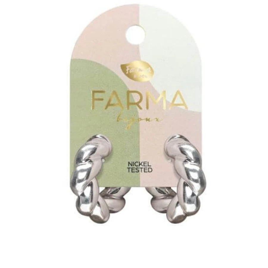 ORION Farma Bijoux Earring Braid Silver Crystal