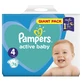 PAMPERS Pañales Active Baby No.4 9-14Kgr 76 Piezas Pack Gigante