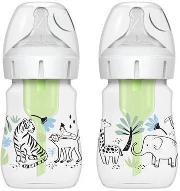 DR BROWN'S Plastic Anti-Colic Jungle Bottle with Wide Neck 2 pieces…