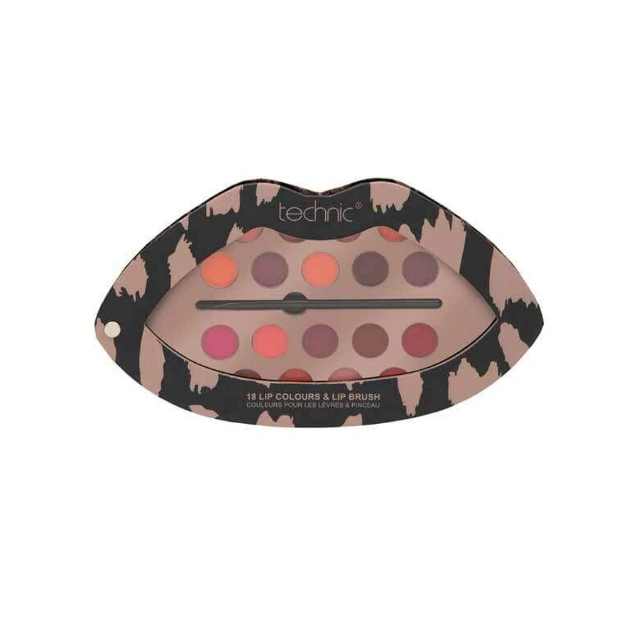 TECHNIC Lippenpalet-Make-up Palet met lippenstift in 18 tinten