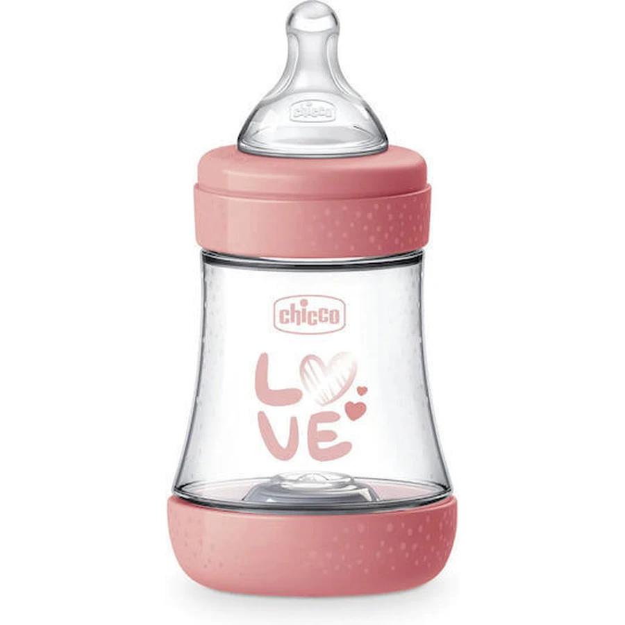 CHICCO Plastic Bottle With Silicone Nipple For 0+ Months 150ml