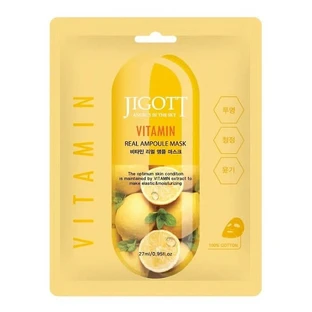 JIGOTT Vitamin Real Ampoule Mask Face Mask For Anti-Aging, 27ml
