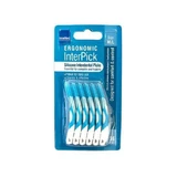 INTERMED Brosses ergonomiques InterPick en silicone bleu Taille M/L 36 pièces