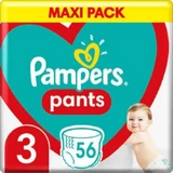 PAMPERS Baby Hosen Hosen Nr.3 6-11Kgr 56 Stück Maxi Pack
