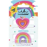 AMBITAS Invisibobble Clipstar Glow Happy Heart Kids Hair Clips 2 Pieces