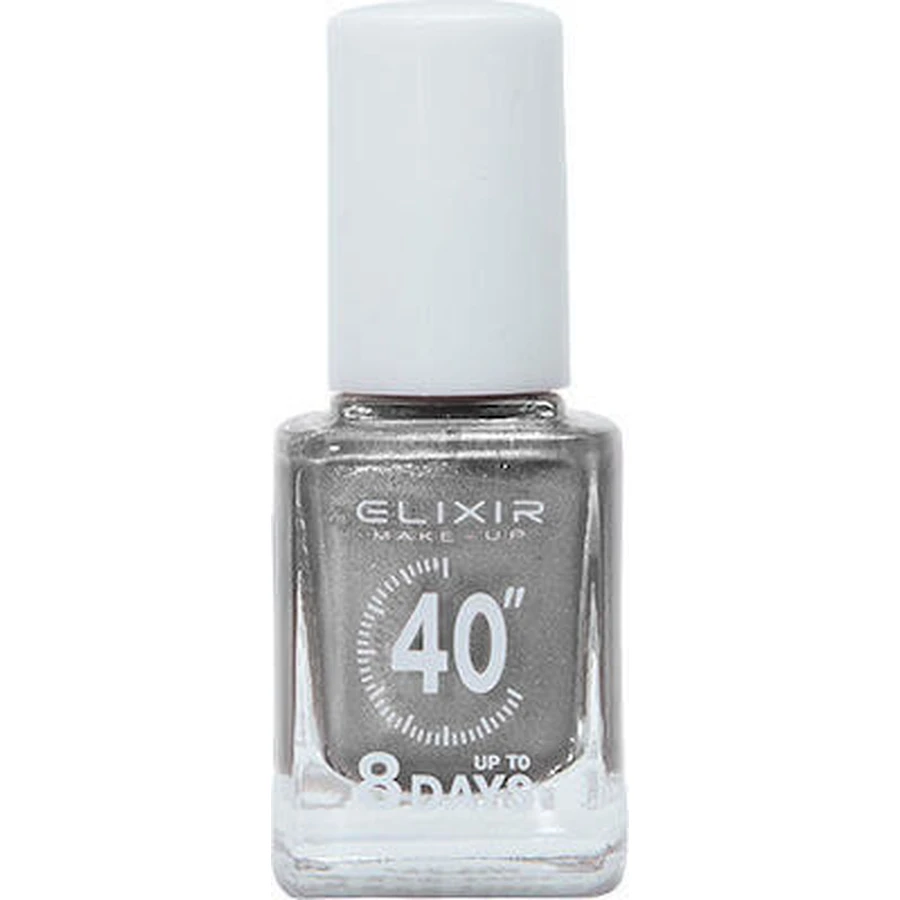 ELIXIR 40″ Tot 8 Dagen Glitter Nagellak Grijs 319 13ml