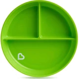 MUNCHKIN Suction Plate Dish With Partitions & Suction Cup In Various Colors, From 6 Months - Green