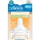 DR. BROWN'S Natural Flow Silicone Bottle Nipple Options+ With Wide Neck Level 2 3+ Months 2 Pieces WN 2201