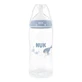 NUK First Choice Babyfles met Siliconen Speen voor 3+ Maanden 300ml, Blue Whale