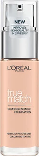 LOREAL True Match Super Blendable Foundation - Maquillaje Líquido Hidratante 30ml 1R Rose Ivory