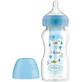 DR. BROWN'S Plastic Babyfles met Brede Hals Anti-Koliek 0m+ Opties+ 270ml Blauw WB 91802