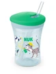 NUK Action Cup Drinkbeker met Rietje 12m+ 230ml In Verschillende Kleuren - Groen