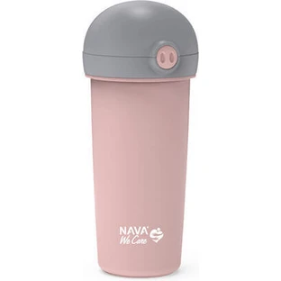 NAVA Botella De Plástico Con Pajita De Silicona We Care En Rosa 380ml (10-259-040)