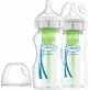 DR BROWN'S Natural Flow Options+ Glasflasche mit breitem Hals & Silikon-Nippel 2x270ml