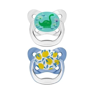 DR. BROWN'S Orthodontische Siliconenpijp Dinosaurus 6-18m 2 Stuks PV 22402