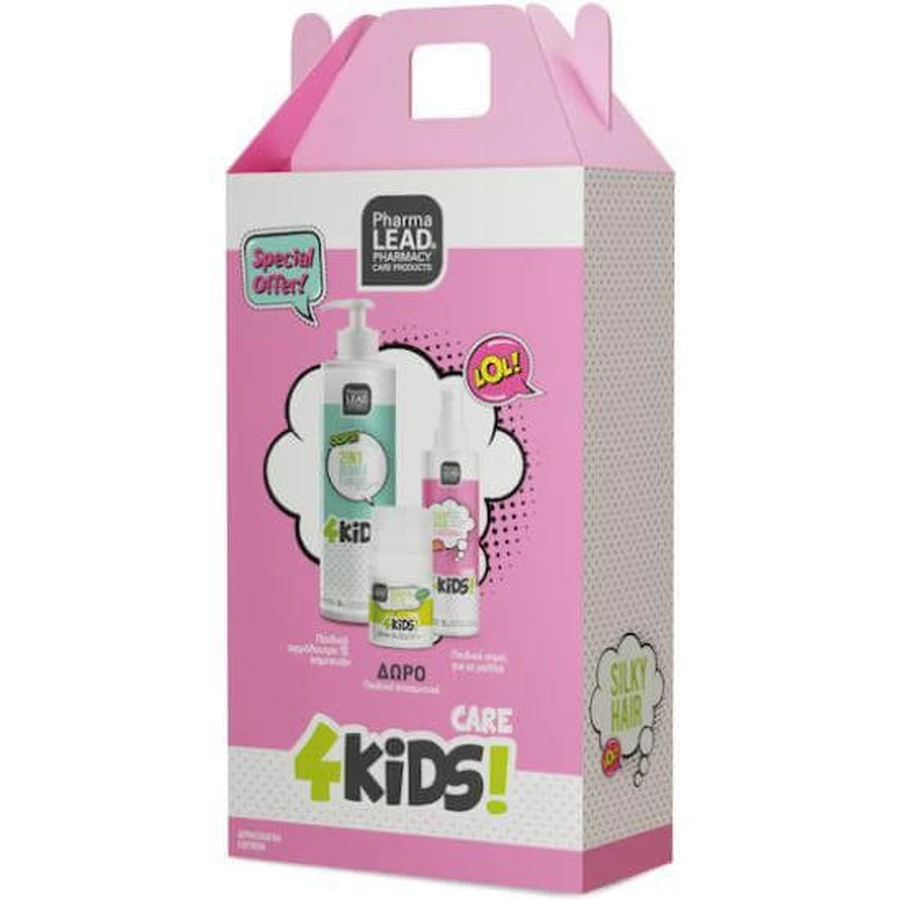 PHARMALEAD Promo Box 4kids Girl 2 en 1 Champú Bubble Fun 500ml & Acondicionador Silky Hair 150ml & Hurry Up Roll-On 50ml 3pcs