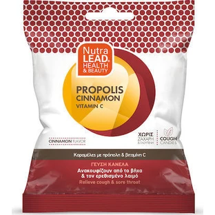 PHARMALEAD Caramelos con Propóleo y Vitamina C para el Alivio de la Garganta Irritada y la Tos con Sabor a Canela 40gr